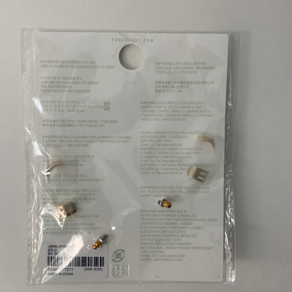 Forever21 Earring Cuff Set OS Gold - Picture 3 of 4